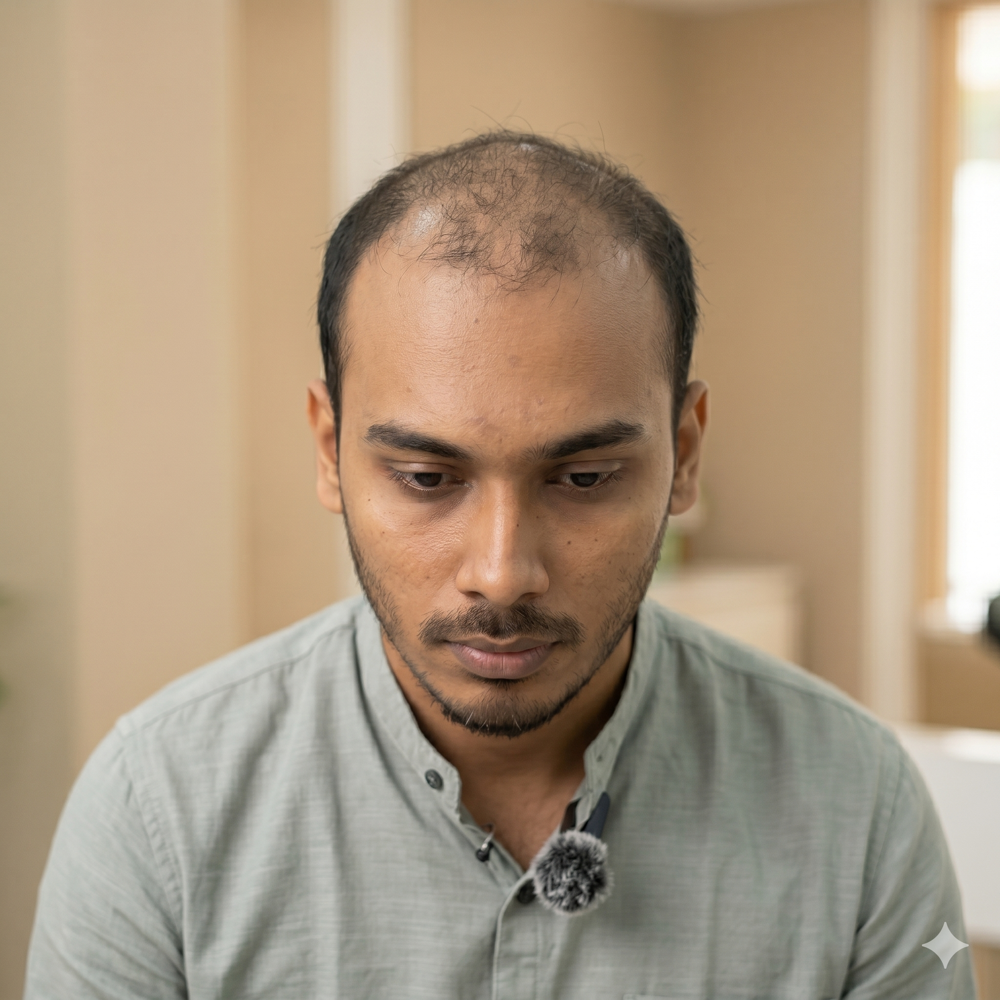 Before hair restoration treatment